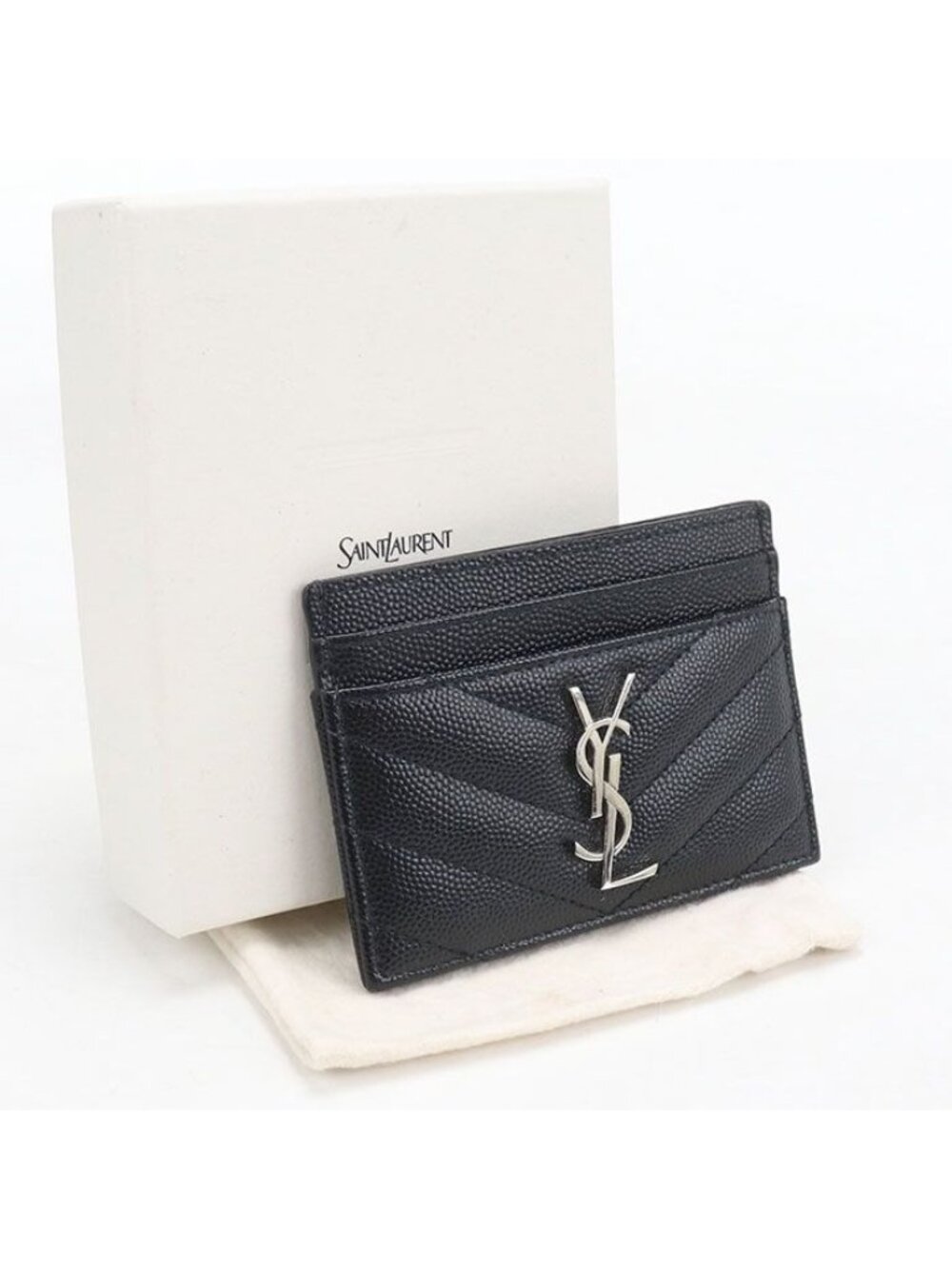 Saint Laurent Cassandra Card Case Calfskin